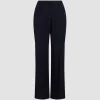 Straight leg trousers in sustainable technical wool twill