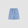 Summer shorts in printed organic cotton poplin
