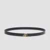 Thin JP monogram buckle belt in leather