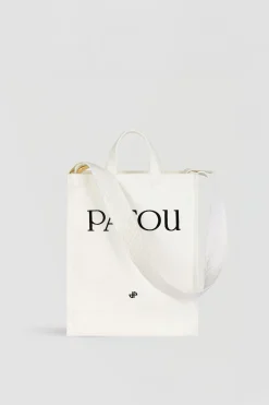 Vertical Patou tote in cotton canvas