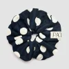 Volume scrunchie in printed recycled ottoman faille