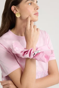 Volume scrunchie in recycled ottoman faille