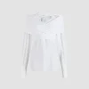Wrap blouse in organic cotton poplin